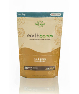 Earthbones Dental chews for Dogs 10-20lbs 30 Bones