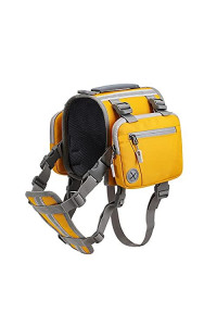 STARTAIKE Dog Backpack Harness Saddle Bag for Large & Medium Dog Day Pack Poop Bags Dispenser for Hiking Walking Outdoor Travel