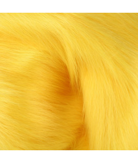 Faux Fur Fabric craft Fur for crafts,gnomes,costume,Fursuit,Decoration(20A20 inches,Yellow)