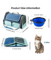 Cat Carrier, Soft-Sided Airline Approved, Pet Carrier with Locking Safety Zippers and Foldable Bowl for Small Dogs Small Medium Cat, Collapsible Pet Travel Bag Cat Carriers, 17.7Lx11Wx11 H