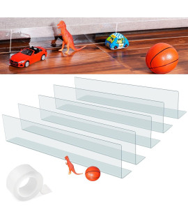 Under couch Blocker for Pets gap Bumper Toy Blockers for Furniture Stop Dogs and cats Safety PVc Adjustable clear Toy Blocker for Sofa Bed Barrier Blocking with Strong Adhesive 5 Pack 32 Inches High