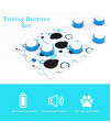 PawkieTalkie 12 Recordable Talking Buttons 2 Custom Mats for Pets with Stickers, Recordable Talking Button Set for Dogs & Cats | Training Buttons for Communication