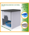 Palram Pets CATSHIRE Cat Litter Box Enclosure, Litter Box Furniture Hidden, Functional Pet House Side Table, Nightstand, Enclosed Kitty Litter Loo Washroom with Magnetic Door Latch, Easy to Clean