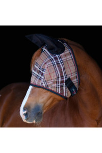 Kensington Signature Fly Mask w/Web Trim, Soft Mesh Ears & Forelock Opening Size: M-Small Horse Color: 121 - Deluxe Black