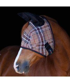 Kensington Signature Fly Mask w/Web Trim, Soft Mesh Ears & Forelock Opening Size: M-Small Horse Color: 121 - Deluxe Black