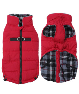 Geyecete Dog Winter Warm Coat Dog Winter Jacket Windproof Snowproof,Pet Outdoor Jacket Dog Jacket For Small Medium Large Dogs-Red-Xl