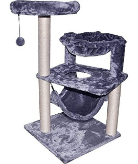 FFZZ Cat Tree Cat Tower Latest Cat Tree with Big Hammock and Hanging Bed
