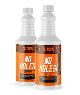 Zone Protects No Holes! Concentrate Bundle. Stop Digging Dogs. Two 32oz Concentrate Bottles. Saves 80%. Each Bottle Makes Two Gallons.