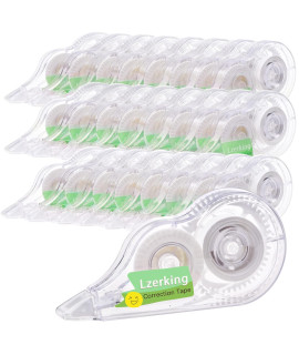 Lzerking correct correction Tape,White,32-count,Transparent Dispenser Shows How Much Tape is Remaining