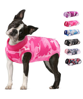 Koeson Dog Recovery Suit, Spay Suit For Female Dog Pet Onesie For Surgery Female Anti-Licking, Dog Surgical Recovery Suit For Abdominal Wounds Dog Cone Alternative After Surgery Pink Camo 2Xl