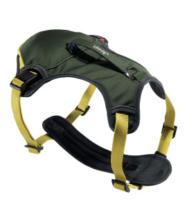 Jeep Off-Road Dog Harness, Adjustable Webbing Harness with Ripstop Shell Fabric and Quick Grab Handle, Olive Green, X-Large