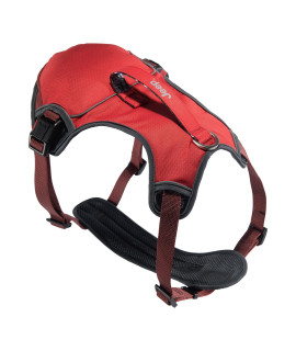 Jeep Off-Road Dog Harness, Adjustable Webbing Harness with Ripstop Shell Fabric and Quick Grab Handle, Colorado Red, X-Large