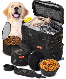 Rubyloo The Original Doggy Baga Dog Travel Bag For Supplies With 2 Bpa-Free Collapsible Dog Bowls, 2 Dog Food Travel Containers A Pet Travel Kit For Road Trips Or Weekend Away Airline Approved