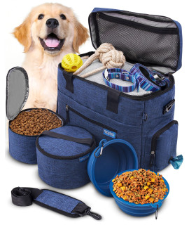 Rubyloo The Original Doggy Baga Dog Travel Bag For Supplies With 2 Bpa-Free Collapsible Dog Bowls, 2 Dog Food Travel Containers A Pet Travel Kit For Road Trips Or Weekend Away Airline Approved