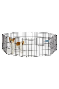 MidWest Homes for Pets Dog Exercise Pen & Playpen, 18-Inch, No Door, Black
