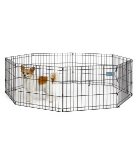 MidWest Homes for Pets Dog Exercise Pen & Playpen, 18-Inch, No Door, Black