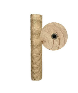 Zyxrgs Cat Scratching Post Cat Tree Sisal Solid Wood Diy Cat Climbing Frame Replacement Post Accessories Kitten Toy Pet Furniture (Color : B Size : 1 Piece)