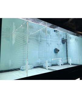 Acrylic Aquarium Divider Kit with Suction Cups for 10 / 20L / 20H / 29 / 40B / 55 / 75gal Standard Fish Tank (75gal)