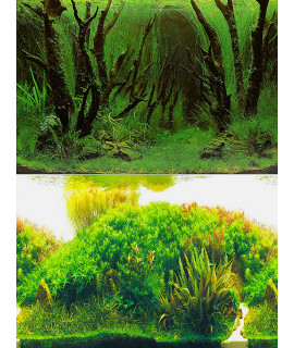 ELEBOX Fish Tank Stickers Wallpaper Seaweed Background Aquarium Background Decoration Water Plants Fish Tank Background 157x 40
