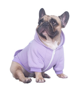 Ichoue English Bulldog Clothes Hoodies For Dogs French Frenchie Pug English Boston Terrier Bully Pitbull Corgi Sweatshirt Sweater Clothing - Light Purplexxlarge