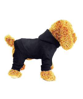 Dog Clothes, Dog Costume, Dog Hoodie, Dog Winter Coat, Dog Dress, Dog Coat, Dog Onesie, Dog Sweatshirt, 4 Legs Warm Pet Costume For Small Dogs Cats Boy Or Girl, 1 Pack Black Xxl