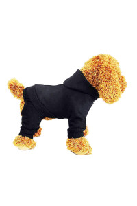 Dog Clothes, Dog Costume, Dog Hoodie, Dog Winter Coat, Dog Dress, Dog Coat, Dog Onesie, Dog Sweatshirt, 4 Legs Warm Pet Costume For Small Dogs Cats Boy Or Girl, 1 Pack Black Xl