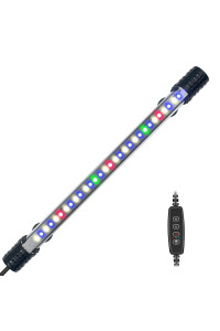 VARMHUS Submersible LED Aquarium Light,Fish Tank Light with Timer Auto OnOff Dimming Function,3 Light Modes Dimmable&4-color LED,10 Brightness Levels Optional&3 Levels of timed Loop 18LEDS-115