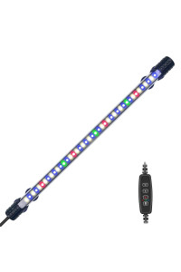VARMHUS Submersible LED Aquarium Light,Fish Tank Light with Timer Auto OnOff Dimming Function,3 Light Modes Dimmable4-color LED,10 Brightness Levels Optional3 Levels of timed Loop 18LEDS-15