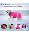 Dogcheer Warm Dog Coat, Fleece Collar Winter Dog Clothes, Reflective Pet Jacket Apparel for Cold Weather, Waterproof Windproof Puppy Snowsuit Vest for Small Medium Large Dogs X-Large