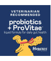HUGGIBLES Digestive Support with Probiotics Liquid for Dogs and Cats, Pet Food Additive with Dog Probiotics, Cat Probiotics, Promotes Longevity