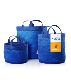 Coolaroo, 3 Pack Assorted Small, Medium and Large Sizes, Aquatic Blue Pet Storage Bins