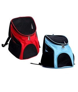Pet Carrier Backpack, 2 Pcs Pet Travel Outdoor Carry Cat Bag Backpack Carrier Products Supplies for Cats Dogs Transport Animal Small Pets Rabbit, Sky Cat Backpack Carrier,by XXZZ