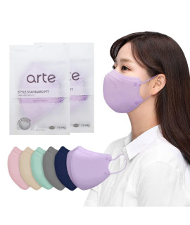 Vattnig 20 Pcs] Korea Face Mask For Adults - Bird Beak Type 2D Protective Health Face Mask For Dust And Smoke - 4-Layer Protective Filter - Ideal Fit For Comfortable Wear - Violet