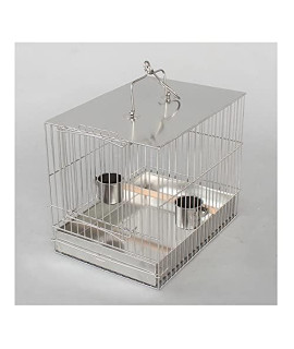 Xue Juan 1983 Bird Cage Stainless Steel Parrot Cage Starling Thrush Take A Bath Out Cage Bird Cage Out Box Out Cage Parrot Cage (Size : Small)
