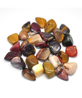 Yangfine 100G Natural Mookaite Tumbled Stones Bulk Crystals Reiki Polished Gemstones Gem Raw Aquarium Decoration (Color : Multi-Colored Size : 100G)