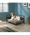 Sauder Pet Furniture Dog Bed, L: 31.77" x W: 21.81" x H: 15.95", Noble Walnut Finish