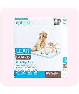 Petco Brand - So Phresh X-Large Leak Guard Quilted Potty Pads, Count of 100, Off-White