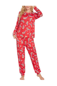 Ekouaer christmas Pajamas for Women Pj Set christmas Sleepwear Family Lounge Set Long Sleeve Nightwear (Elk Print, S)