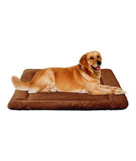 PETCIOSO Super Soft Dog Cat Crate Bed Blanket-Fluffy Pet Bed All Season-Machine Wash & Dryer Friendly-Anti-Slip Pet Beds(NOT for Chewer (48in, Chocolate)