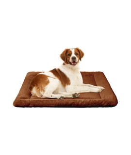 PETCIOSO Super Soft Dog Cat Crate Bed Blanket-Fluffy Pet Bed All Season-Machine Wash & Dryer Friendly-Anti-Slip Pet Beds(NOT for Chewer (42in, Chocolate)