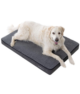 Snuggle-Pedic Memory Foam Dog Bed - Plush, Waterproof Pet Beds w/ Removable Inner and Outer Cover, Anti-Slip Bottom, and Faux Suede Fabric - Orthopedic Dog Beds for Large Dogs