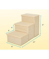PET AWESOME Dog Stairs with Storage and Adjustable Steps for a Puppy, Small or Medium Dog