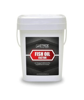Stride Animal Health Fish Oil Factor - High Fat, Omega-3 Horse Supplement with EPA, DHA & ALA, 10-lb Pail