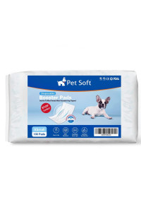Pet Soft Dog Diaper Liners - Disposable Dog Diaper Booster Pads for Male & Female Dogs fit Most Dog Wraps and Belly Bands Up-Graded (Blue, XS-100ct)