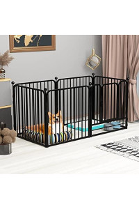 PEIPOOS Dog Panel Pet Playpen Pen Bunny Fence Indoor Outdoor Fence Playpen Heavy Duty Exercise Pen Dog Crate Cage Kennel