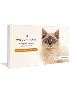 Wisdom Panel complete: comprehensive cat DNA Test for 45 Health genetic Health conditions 70 Breeds and populations 25 Traits Blood Type 1 Pack
