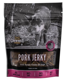 chewmax Pork Jerky Dog Treats for Dogs Rawhide-Free, Made in USA Healthy, Long-Lasting & great Tasting Treat No Artificial colors, Satisfies Dogs Urge to chew, 5 oz