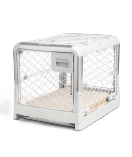 Diggs Revol Dog Crate (Collapsible Dog Crate, Portable Dog Crate, Travel Dog Crate, Dog Kennel) for Medium Dogs and Puppies (Ash)