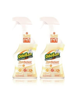 Pets Rule Odoban Ready-To-Use Pet Odor Eliminator & Disinfectant 2-Pack 32 Ounce Spray Bottle Each Citrus Scent