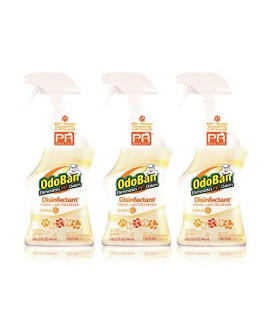 Pets Rule Odoban Ready-To-Use Pet Odor Eliminator & Disinfectant 3-Pack 32 Ounce Spray Bottle Each Citrus Scent
